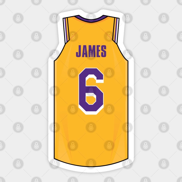 Lebron James Jersey Sticker by WalkDesigns